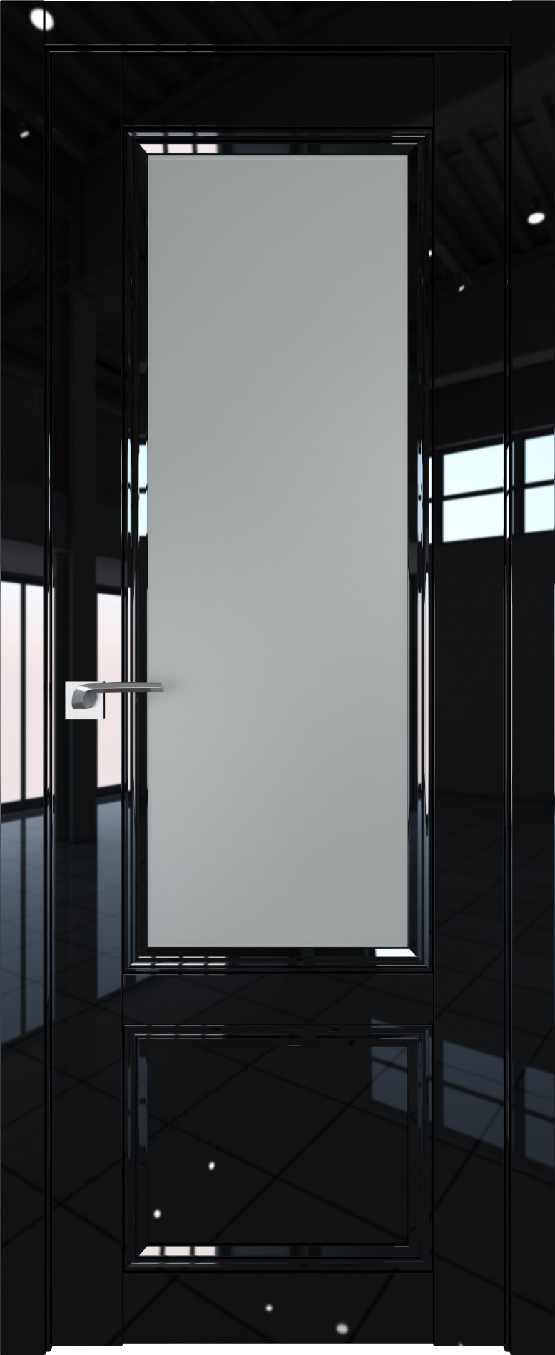 межкомнатные двери  Profil Doors 129L  чёрный глянец